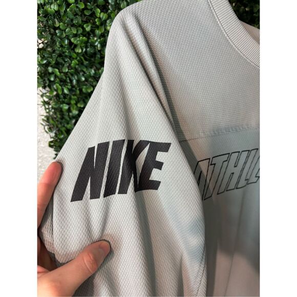 Nike Men's Long Sleeve Grey Athletics Crewneck Pullover Gray XL Y2K Spellout - Picture 4 of 6